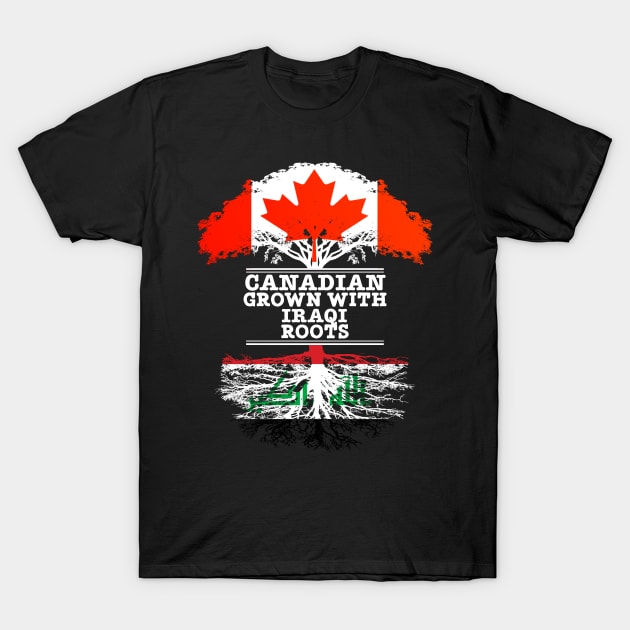 Canadian Grown With Iraqi Roots - Gift for Iraqi With Roots From Iraq T-Shirt by Country Flags